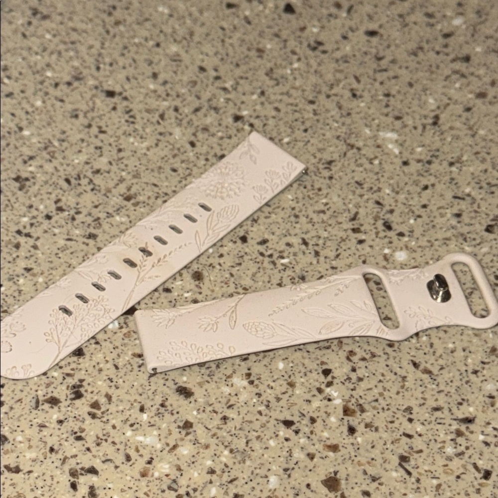 Floral Beige Smartwatch Band - Picture 3 of 4